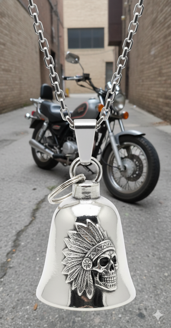 Campana Protectora para motos "Indio Skull" - Símbolo de libertad y control