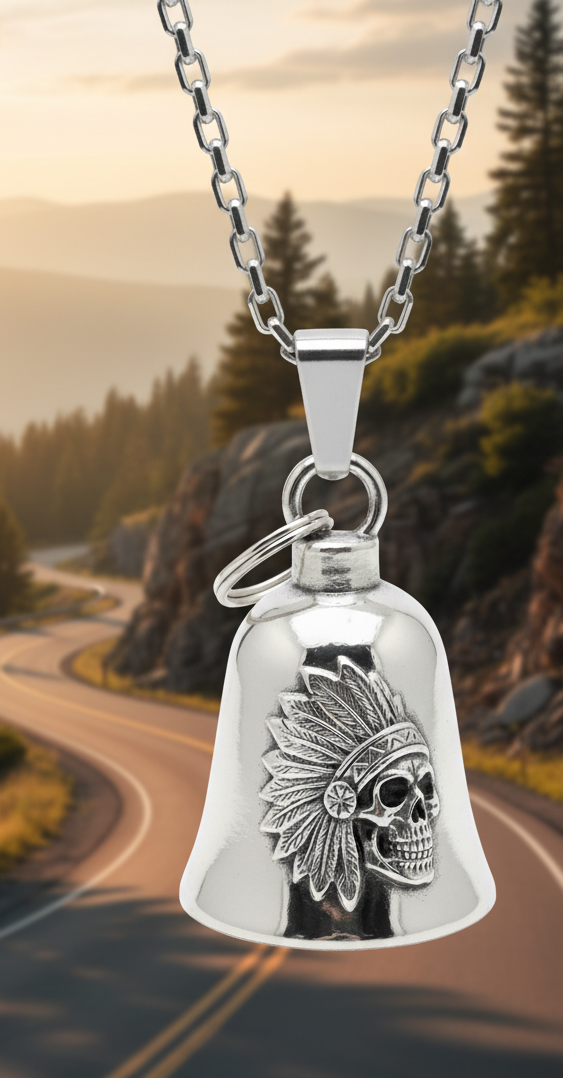 Campana Protectora para motos "Indio Skull" - Símbolo de libertad y control